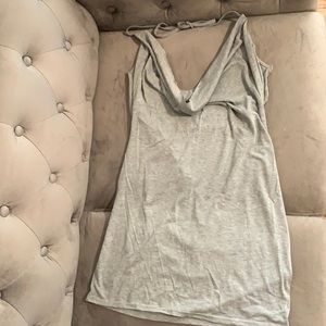 Cowl neck mini dress